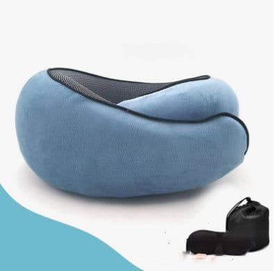 image-Travel Neck Pillow Non-Deformed Airplane Pillow Travel Neck Cushion Durable U-Shaped Travel Memory Cotton Nap Neck Pillow