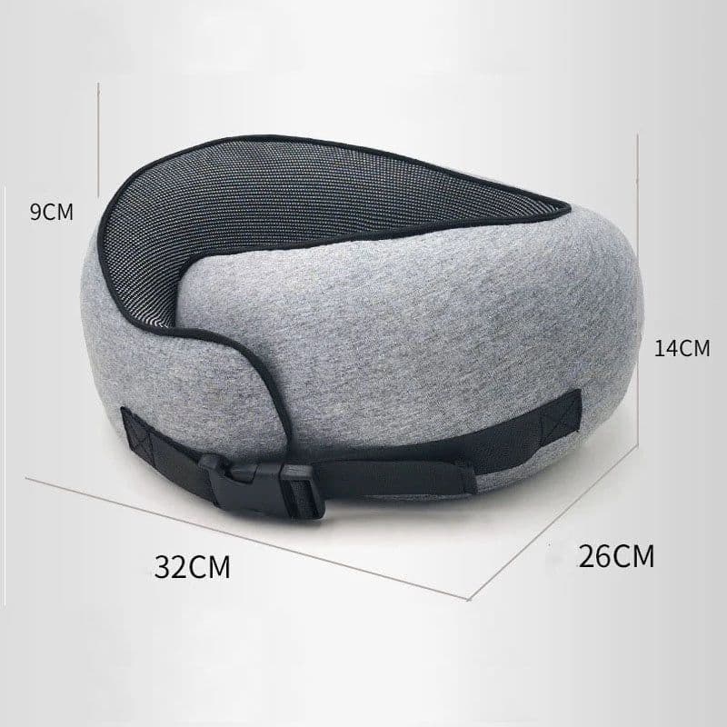 image-Travel Neck Pillow Non-Deformed Airplane Pillow Travel Neck Cushion Durable U-Shaped Travel Memory Cotton Nap Neck Pillow