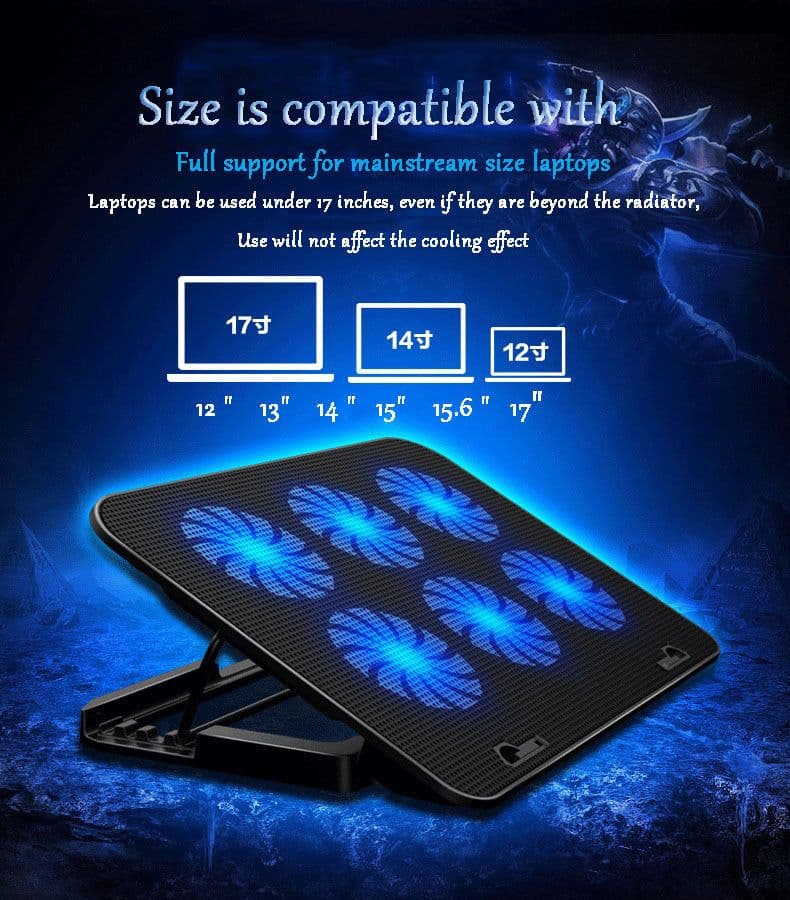 image-Laptop Cooling Pad Italian Ice Cooler Accessories Fan Holder