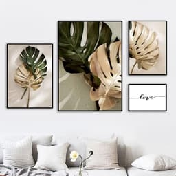image-Nordic Tropical Green Plants Posters And