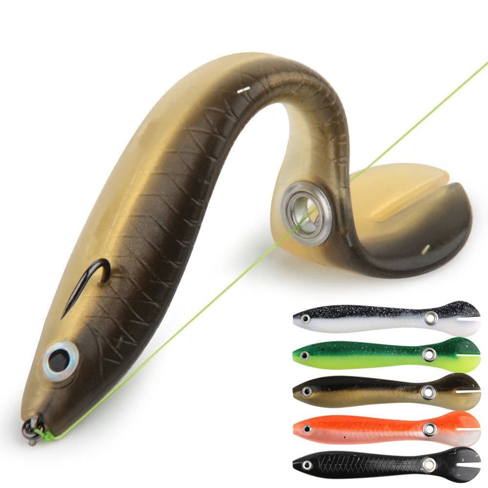image-A Mock Lure Can Bounce With Slip Mechanism Artificial Swimming Soft Fishing Bait For Bass Trout Pike Spring Autumn