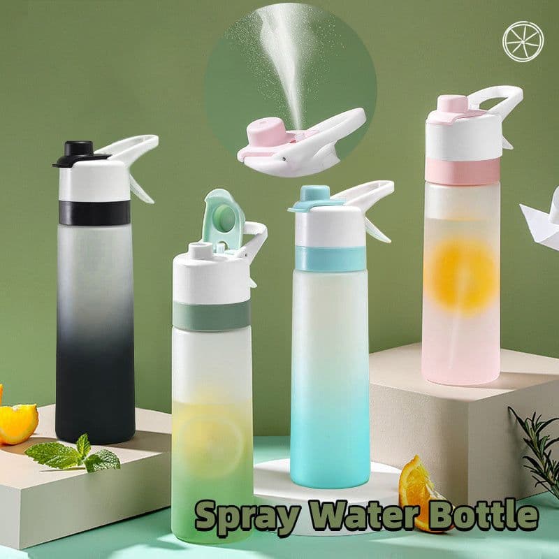 image-Spray Water Bottle For Girls Outdoor Sport Fitness Water Cup Large Capacity Spray Bottle Drinkware Travel Bottles Kitchen Gadgets