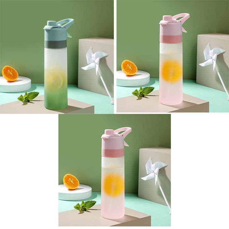 image-Spray Water Bottle For Girls Outdoor Sport Fitness Water Cup Large Capacity Spray Bottle Drinkware Travel Bottles Kitchen Gadgets
