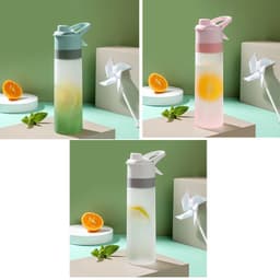 image-Spray Water Bottle For Girls Outdoor Sport Fitness Water Cup Large Capacity Spray Bottle Drinkware Travel Bottles Kitchen Gadgets