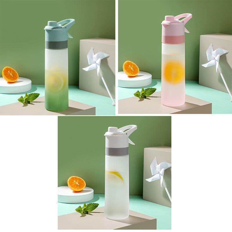 image-Spray Water Bottle For Girls Outdoor Sport Fitness Water Cup Large Capacity Spray Bottle Drinkware Travel Bottles Kitchen Gadgets