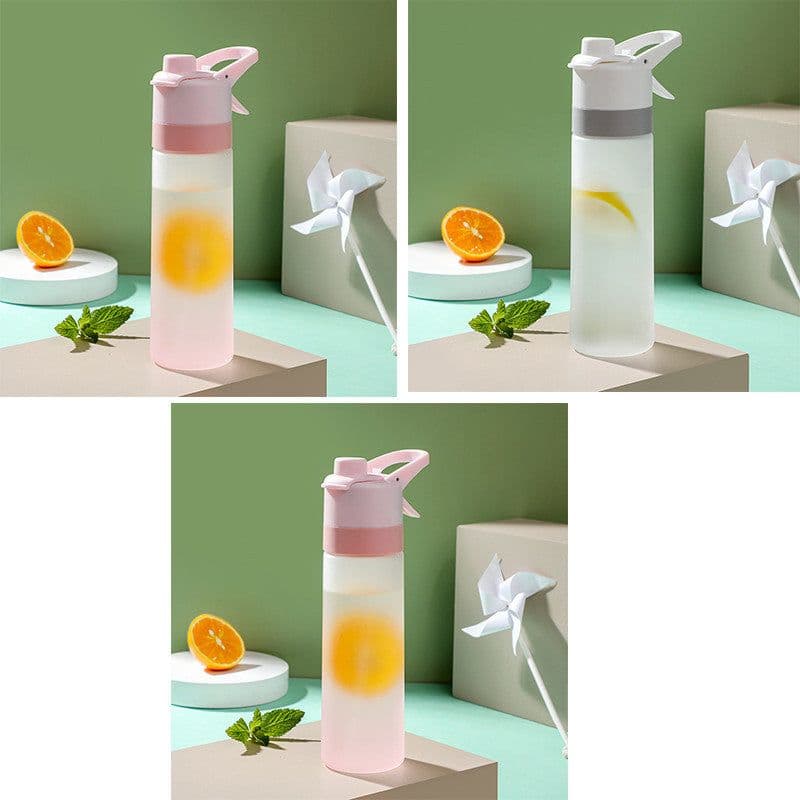 image-Spray Water Bottle For Girls Outdoor Sport Fitness Water Cup Large Capacity Spray Bottle Drinkware Travel Bottles Kitchen Gadgets