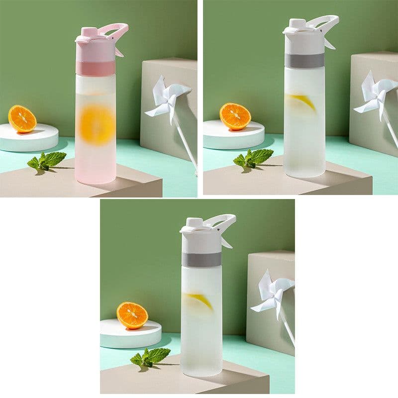 image-Spray Water Bottle For Girls Outdoor Sport Fitness Water Cup Large Capacity Spray Bottle Drinkware Travel Bottles Kitchen Gadgets