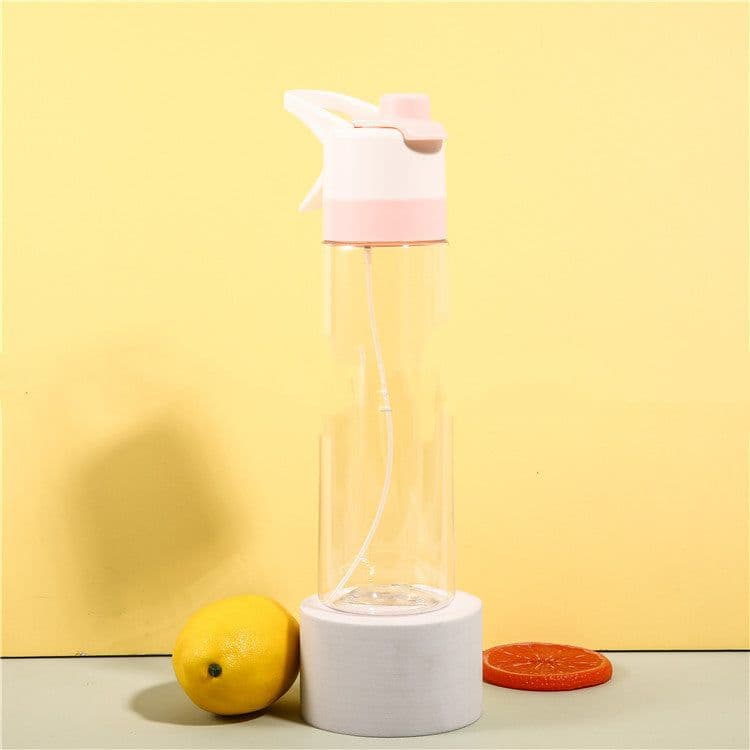 image-Spray Water Bottle For Girls Outdoor Sport Fitness Water Cup Large Capacity Spray Bottle Drinkware Travel Bottles Kitchen Gadgets