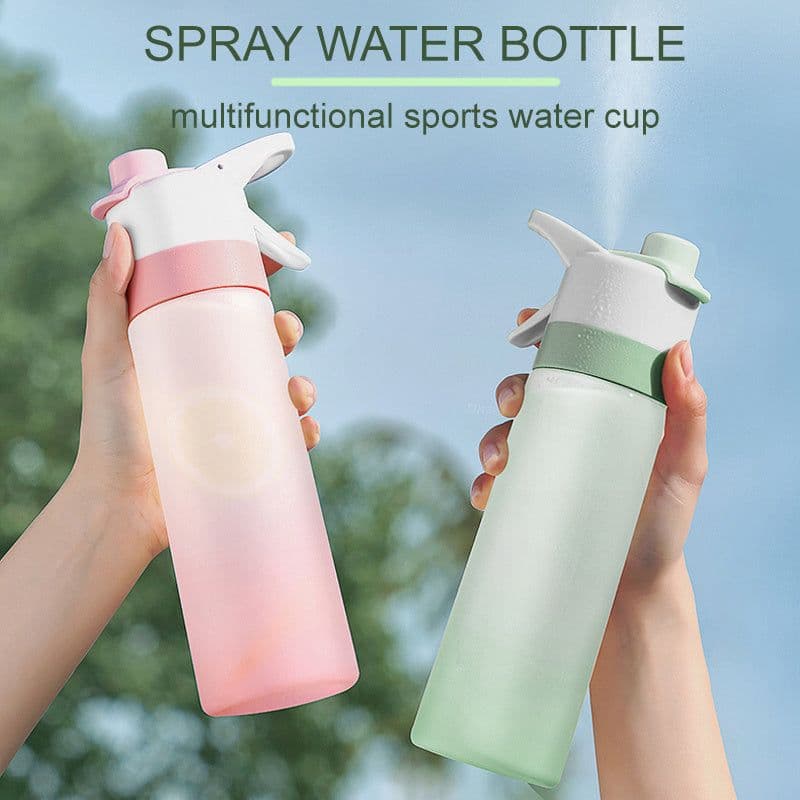 image-Spray Water Bottle For Girls Outdoor Sport Fitness Water Cup Large Capacity Spray Bottle Drinkware Travel Bottles Kitchen Gadgets