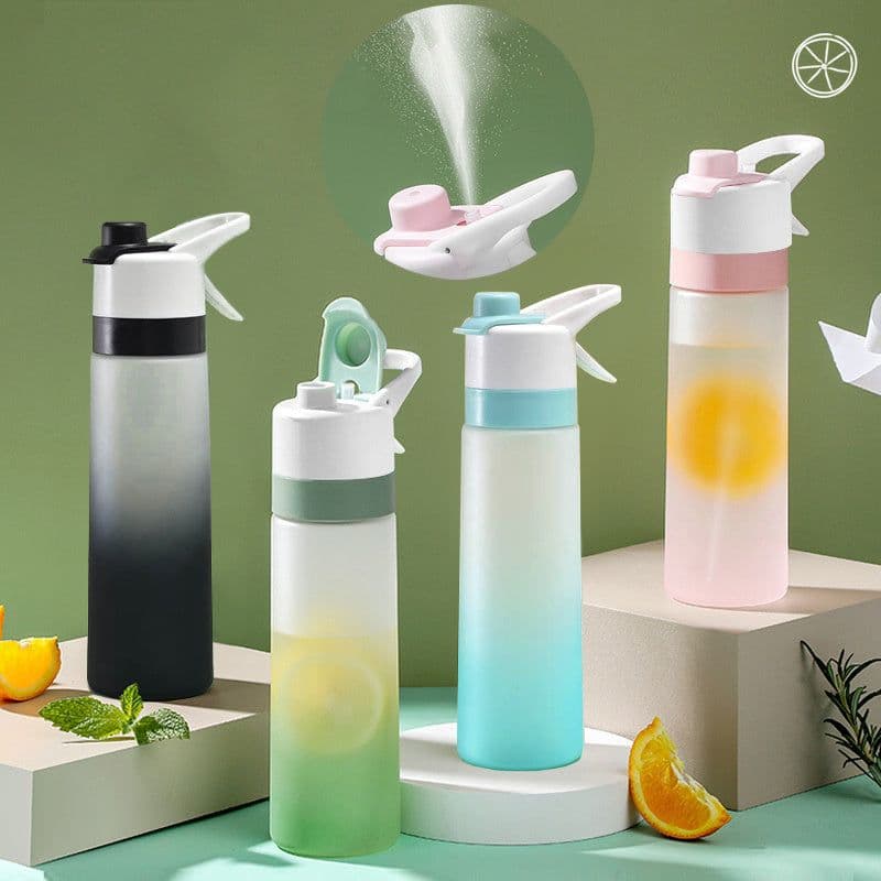 image-Spray Water Bottle For Girls Outdoor Sport Fitness Water Cup Large Capacity Spray Bottle Drinkware Travel Bottles Kitchen Gadgets