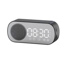 image-BT Music Alarm Clocks Mirror FM Radio LED Digital Clock 2 Alarm Snooze 24H Electronic Watch Dimming Table Phone Stand USB Clocks