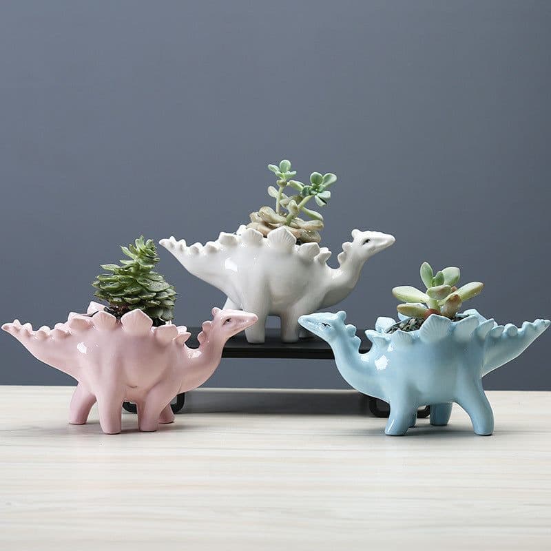 image-Dinosaur Succulent Flower Pot Home Gardening Indoor Ceramic Flower Pot