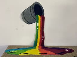 image-Rainbow 3D Creative Carpet Wall Hanging Decor Rainbow Floor Mats Bedroom Living Room Kids Room Carpet Rugs Bedside Pad Doormat