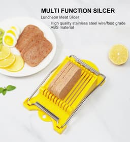 image-Lunch Meat Slicer 10 Stainless Steel Wires Slicer Food Cutter Kitchen Gadget For Cheese Egg Vegetable Fruits Soft Food Sushi