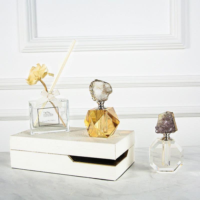 image-Fashion Electroplating Light Luxury Agate Perfume Bottle