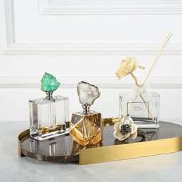 image-Fashion Electroplating Light Luxury Agate Perfume Bottle