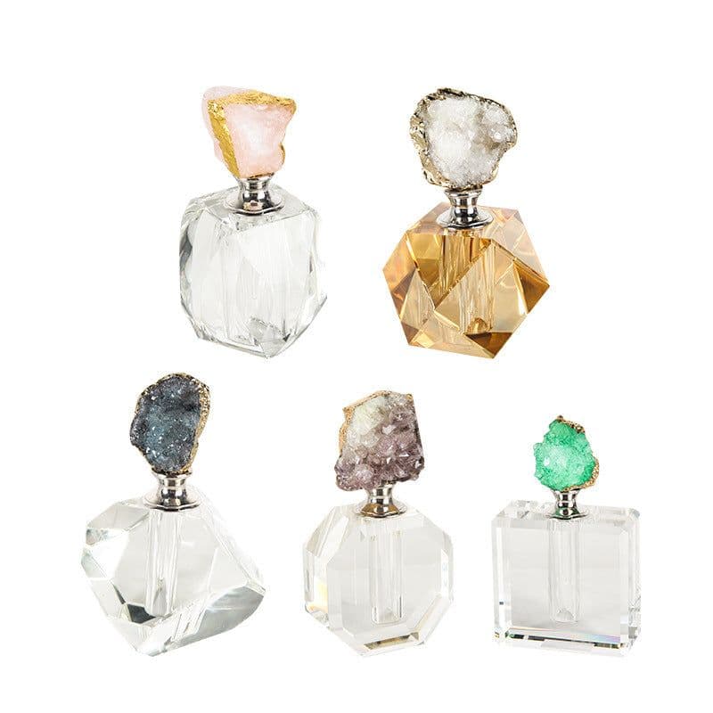 image-Fashion Electroplating Light Luxury Agate Perfume Bottle