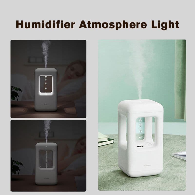 image-New Air Humidifier Home Quiet Bedroom Anti-Gravity Water Drop Humidifier Atmosphere Light