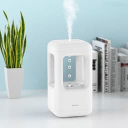 image-New Air Humidifier Home Quiet Bedroom Anti-Gravity Water Drop Humidifier Atmosphere Light
