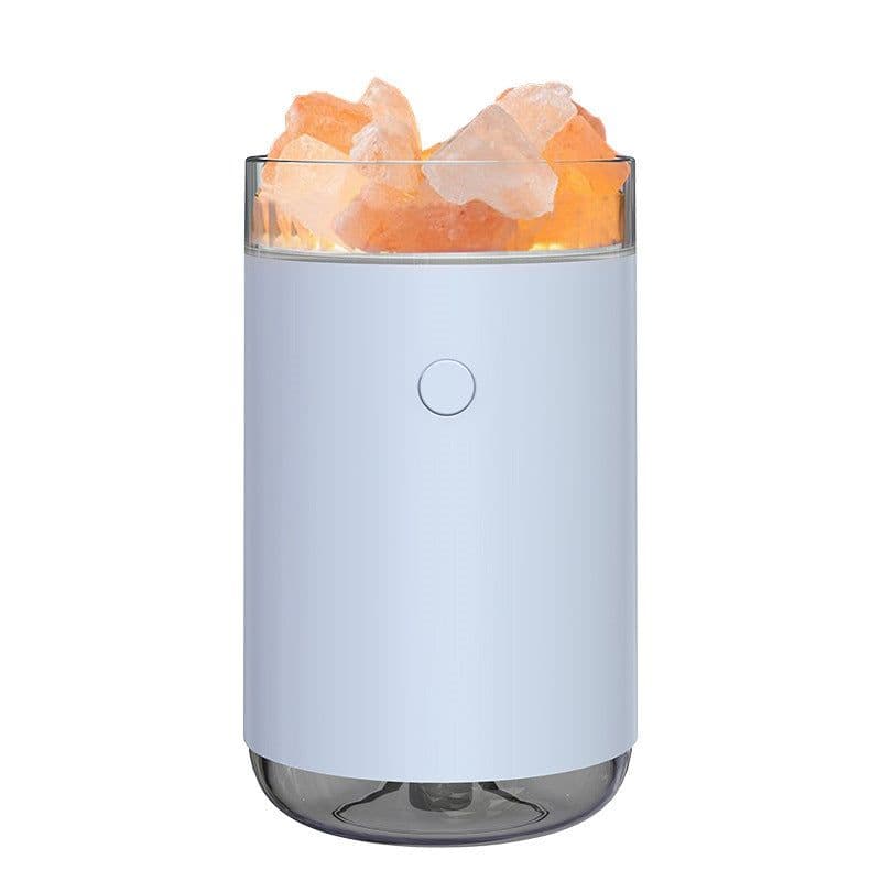 image-Air Humidifier Crystal Salt Stone Desktop Aromatherapy Essential Oil Ultrasonic Diffuser With LED Lamp Bedroom Home Humidifier