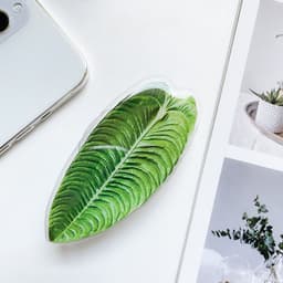 image-Cute Green Leaves Smartphone Holder Finger Stand Support For Phone Handband