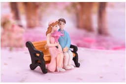 image-Dress Stool Couple Plastic Ornament Gardening Accessories Bonsai