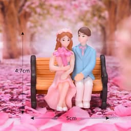 image-Dress Stool Couple Plastic Ornament Gardening Accessories Bonsai