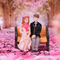 image-Dress Stool Couple Plastic Ornament Gardening Accessories Bonsai