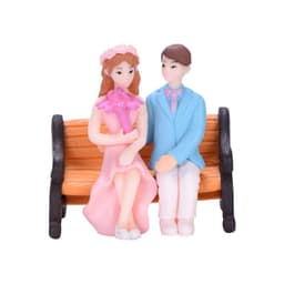 image-Dress Stool Couple Plastic Ornament Gardening Accessories Bonsai