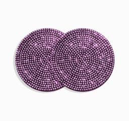 image-Bling Car Coasters For Cup Holder 2 Pack Universal Anti Slip Silicone Cup Holder Insert Crystal Rhinestone Car Interior Accessories