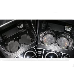 image-Bling Car Coasters For Cup Holder 2 Pack Universal Anti Slip Silicone Cup Holder Insert Crystal Rhinestone Car Interior Accessories