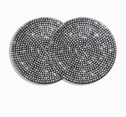 image-Bling Car Coasters For Cup Holder 2 Pack Universal Anti Slip Silicone Cup Holder Insert Crystal Rhinestone Car Interior Accessories