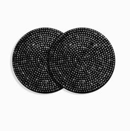 image-Bling Car Coasters For Cup Holder 2 Pack Universal Anti Slip Silicone Cup Holder Insert Crystal Rhinestone Car Interior Accessories