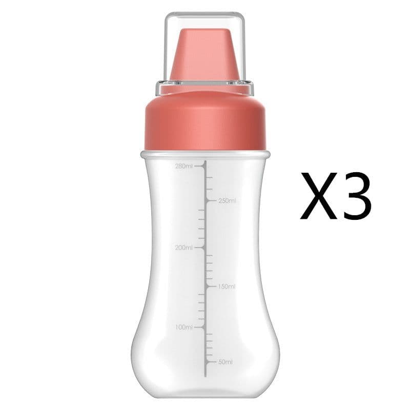 image-Five-hole Scale Squeezing Sauce Bottle With Lid Kitchen Tool