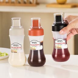 image-Five-hole Scale Squeezing Sauce Bottle With Lid Kitchen Tool