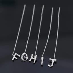 image-Fashion Jewelry 925 Sterling Silver 26 Letters Drop Earrings For Women Classic English Minimalism Student Earring Friends Party Jewelry Gift