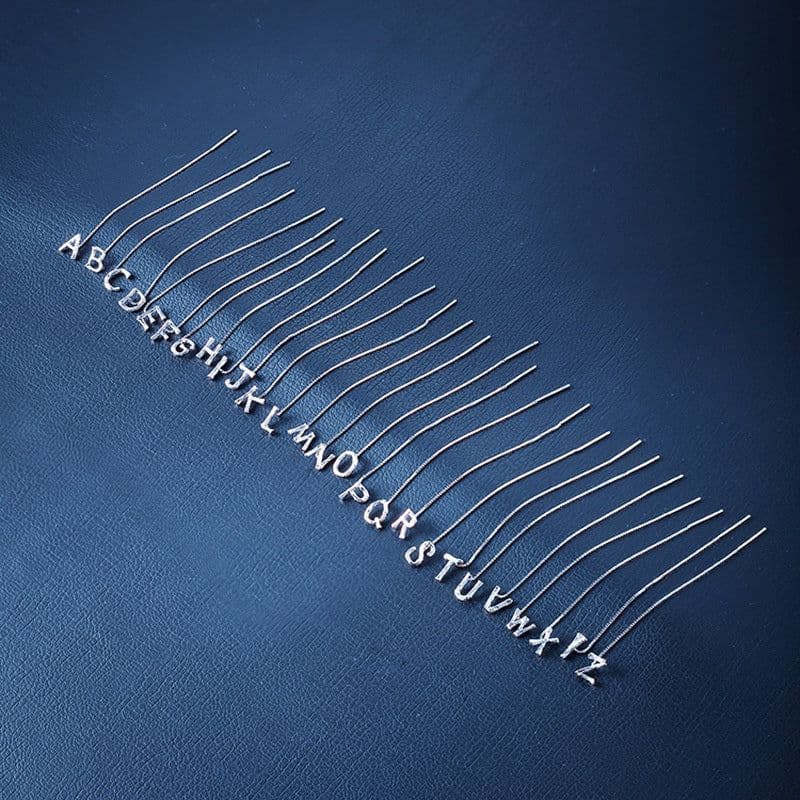 image-Fashion Jewelry 925 Sterling Silver 26 Letters Drop Earrings For Women Classic English Minimalism Student Earring Friends Party Jewelry Gift