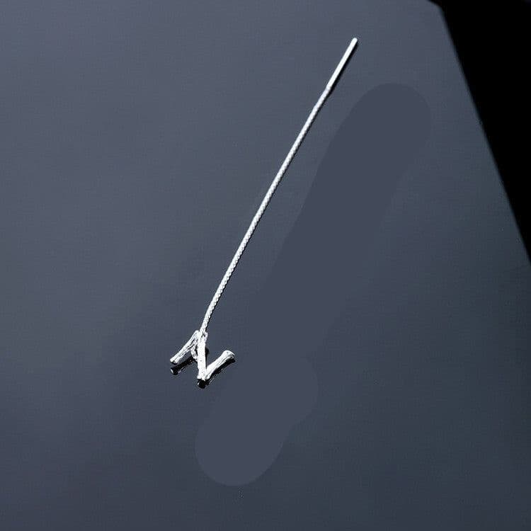image-Fashion Jewelry 925 Sterling Silver 26 Letters Drop Earrings For Women Classic English Minimalism Student Earring Friends Party Jewelry Gift