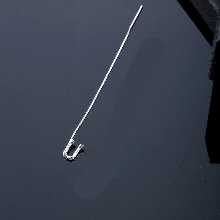 image-Fashion Jewelry 925 Sterling Silver 26 Letters Drop Earrings For Women Classic English Minimalism Student Earring Friends Party Jewelry Gift