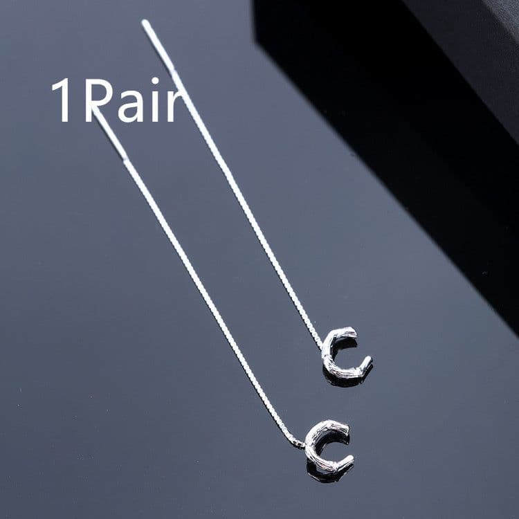 image-Fashion Jewelry 925 Sterling Silver 26 Letters Drop Earrings For Women Classic English Minimalism Student Earring Friends Party Jewelry Gift