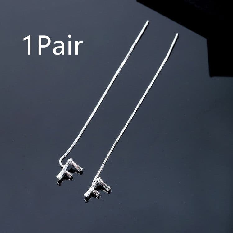 image-Fashion Jewelry 925 Sterling Silver 26 Letters Drop Earrings For Women Classic English Minimalism Student Earring Friends Party Jewelry Gift