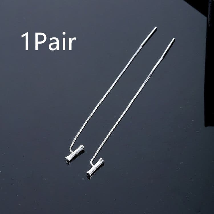 image-Fashion Jewelry 925 Sterling Silver 26 Letters Drop Earrings For Women Classic English Minimalism Student Earring Friends Party Jewelry Gift