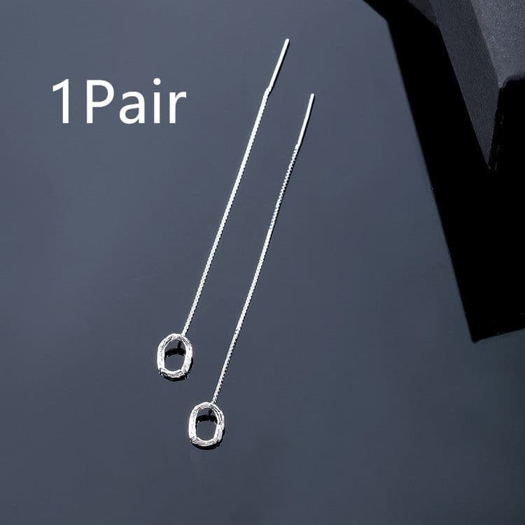 image-Fashion Jewelry 925 Sterling Silver 26 Letters Drop Earrings For Women Classic English Minimalism Student Earring Friends Party Jewelry Gift
