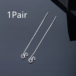 image-Fashion Jewelry 925 Sterling Silver 26 Letters Drop Earrings For Women Classic English Minimalism Student Earring Friends Party Jewelry Gift