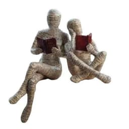 image-Reading Woman Thinker Resin Statue House Decoration Ornament Character Sculpture Home Decor Ornament Bookshelf Decoration