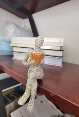 image-Reading Woman Thinker Resin Statue House Decoration Ornament Character Sculpture Home Decor Ornament Bookshelf Decoration