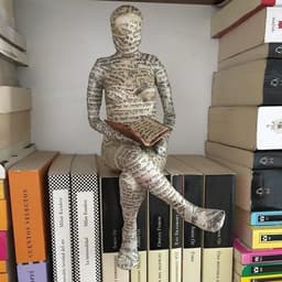 image-Reading Woman Thinker Resin Statue House Decoration Ornament Character Sculpture Home Decor Ornament Bookshelf Decoration