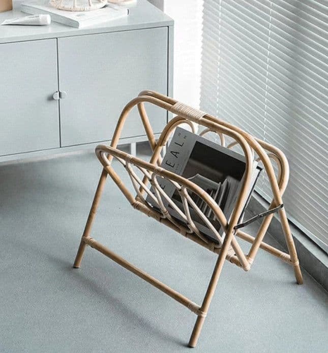 image-Japanese Rattan Rack For Storing Books And Newspapers