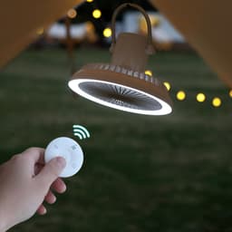 image-Outdoor Camping Fan Portable USB Rechargeable Camping Tent Tripod Fan Mini Hanging Ceiling Fan Stand Air Cooling Fan Lantern