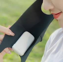 image-Mini Outdoor Portable Breathable Heat Cooling Silent Mask Fan Charging Box